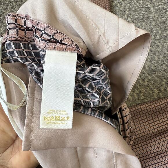 Kate Spade Dress Pants Pink Printed Size 4 Straight Leg High Rise Pockets New - Picture 6 of 7